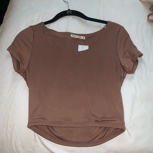 Papaya - Camel colored tee (size small) Brand new